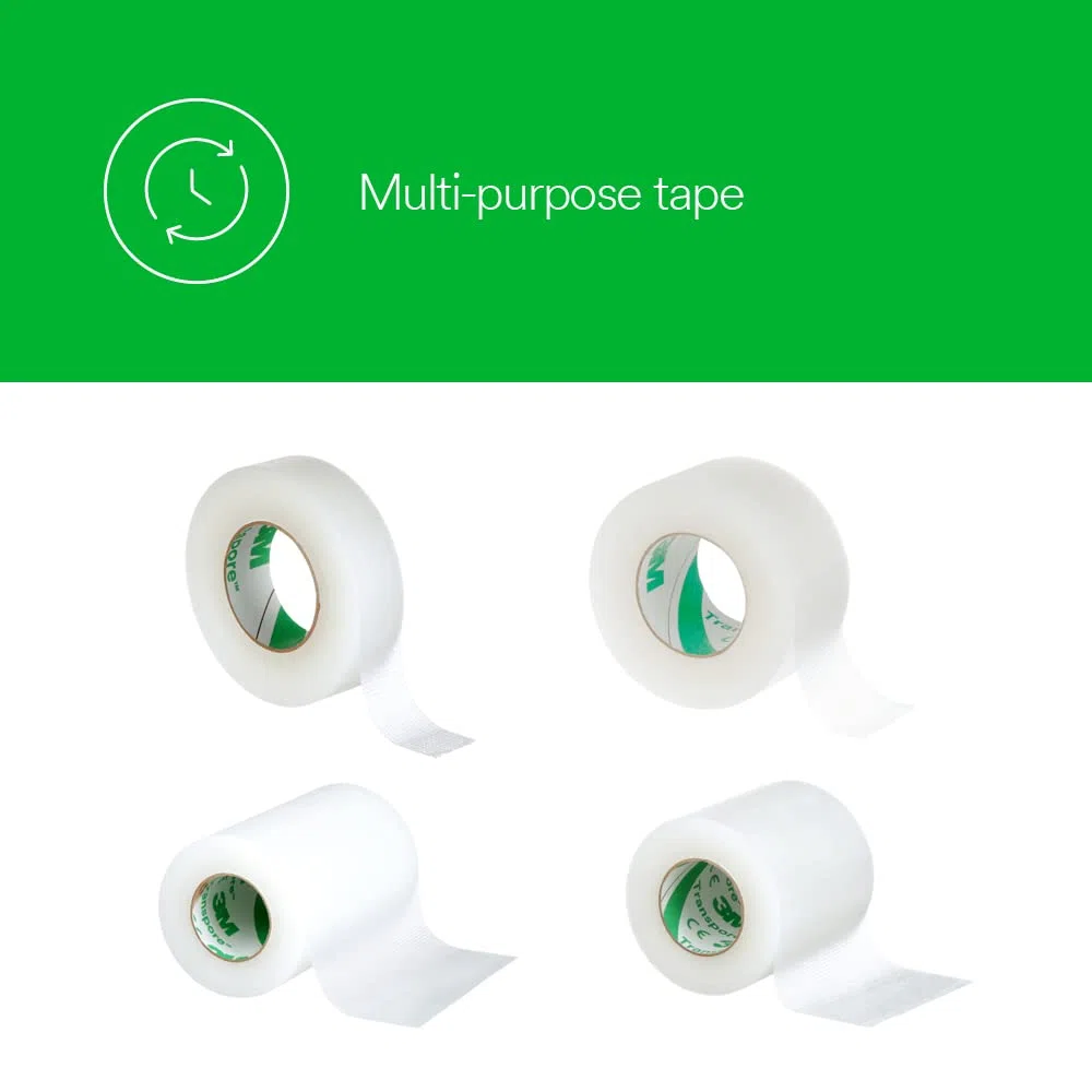 3M Transpore MM1527-2 - Nastro chirurgico trasparente 5 x 9,14 m, confezione da 6