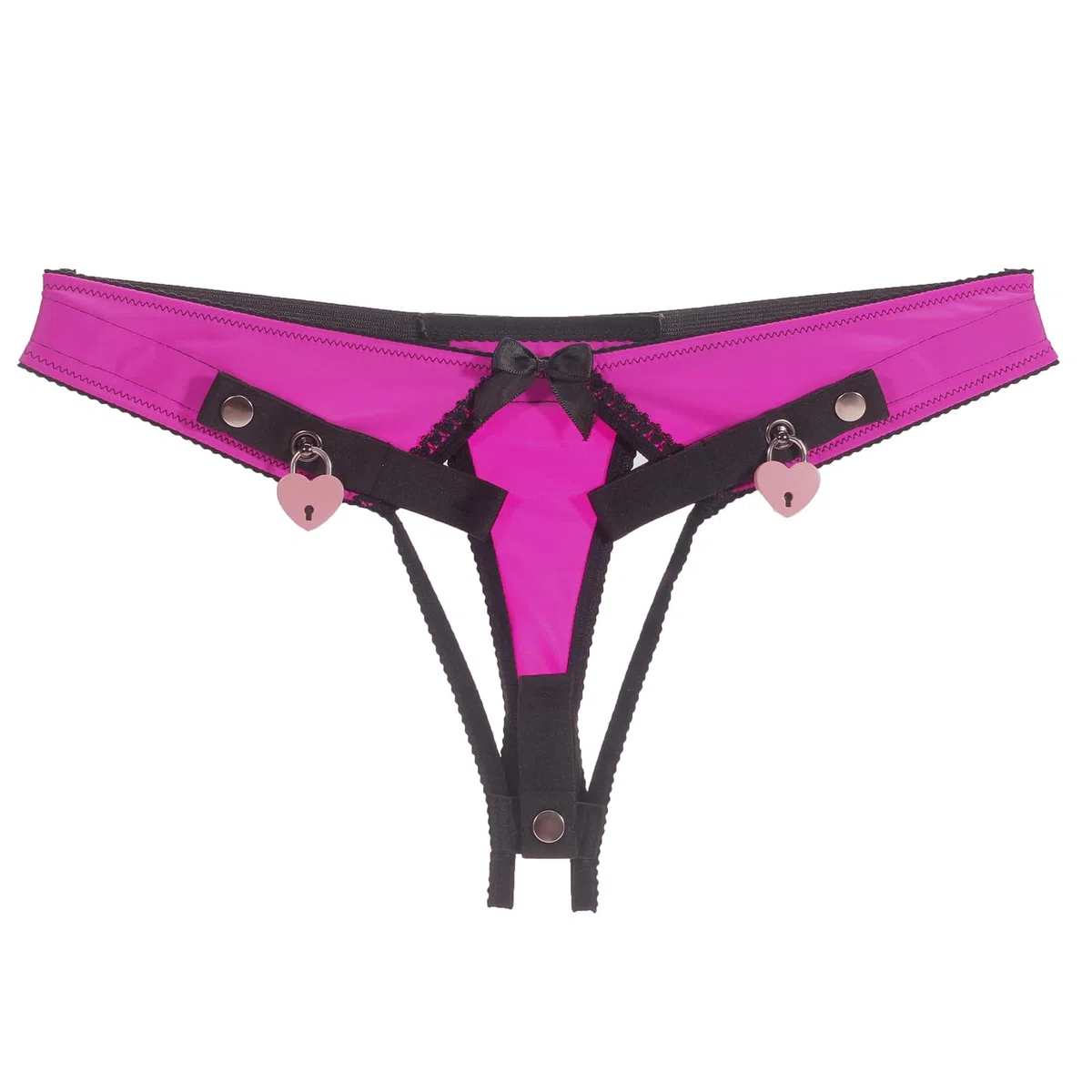 Cintura di castità per uomini, mutandine di castità sissy per l'uso con la gabbia del pene e l'anello del pene, cintura di castità SM giocattoli sessuali per gli uomini (Pink+Lock,M)