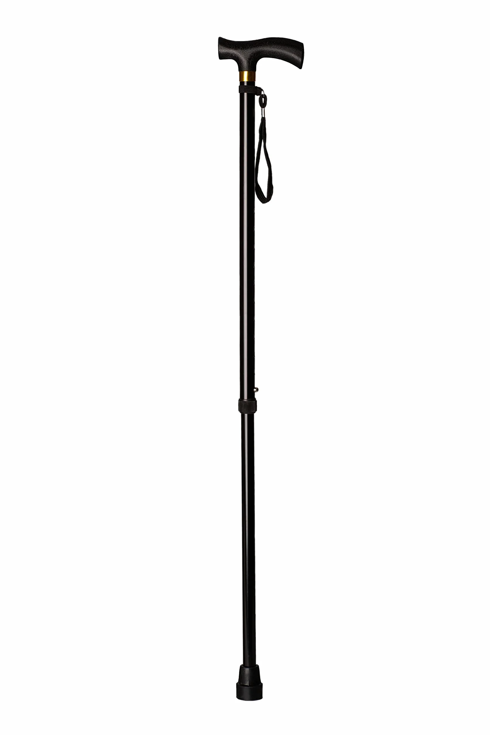 Muletilla in alluminio estensibile colore nero, regolabile 74-95 cm, morbido e comodo da maneggiare (653)