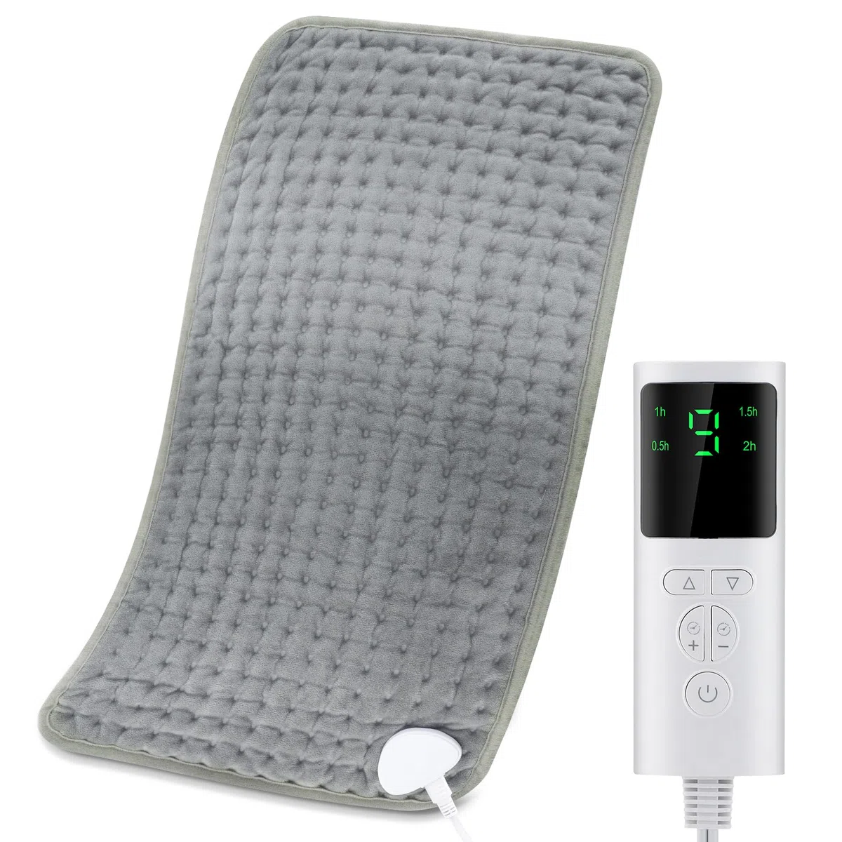 Cuscino riscaldante, Cuscino elettrico 12" x 24" con spegnimento automatico e 9 livelli di temperatura, Cuscino riscaldante per schiena, collo, spalle, riscaldamento rapido e lavabile in lavatrice