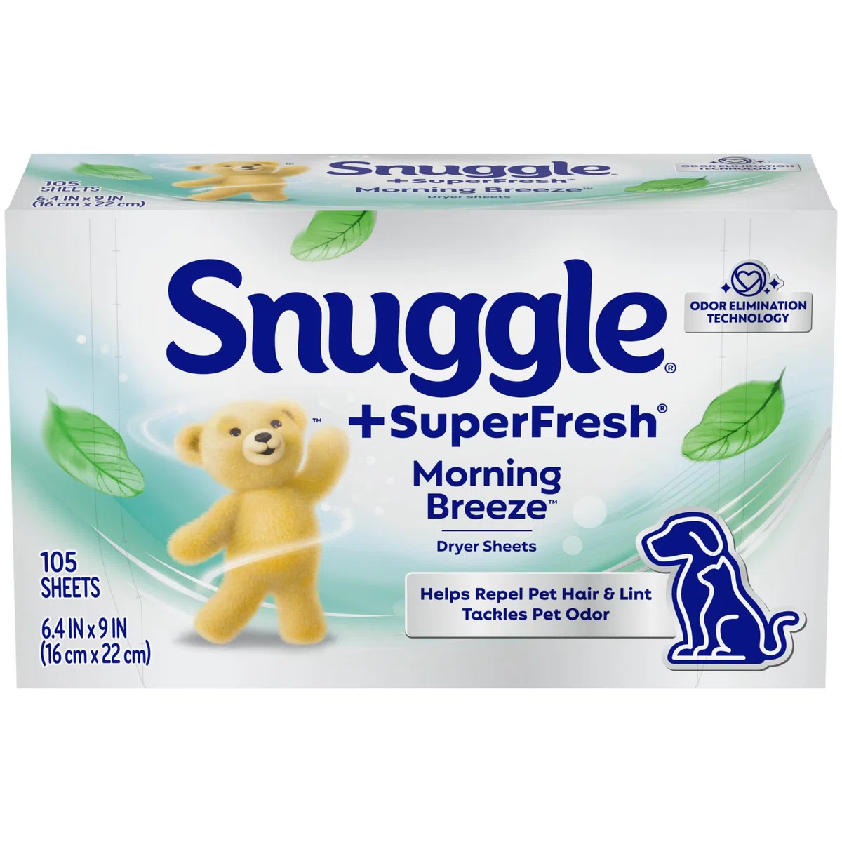 Snuggle Plus Super Fresh Fabric Softener Dryer Sheets with Odor Fighting Ingredients, 105 Count by Snuggle