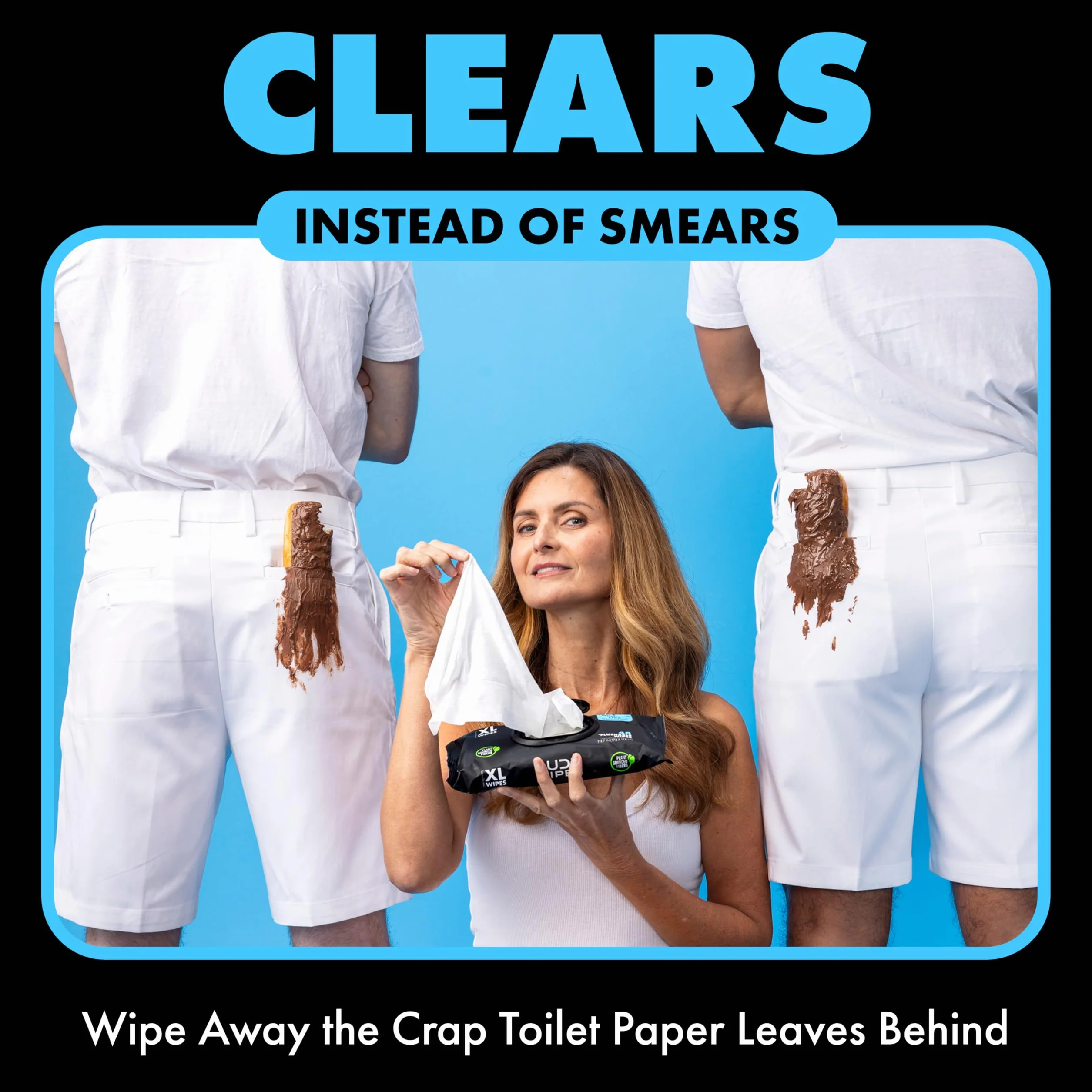 Dude Dispenser Salviette Gettabili Nel WC (3 Confezioni da 48 Pezzi) - Umidificate con Vitamina E e Aloe per Uso Domestico - Sicure per Fosse Settiche e Fognature