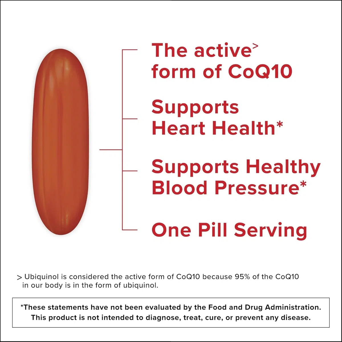 Qunol Ubiquinol CoQ10 100mg Softgels, ubiquinolo - Forma attiva del coenzima Q10, antiossidante per la salute del cuore, livelli di pressione sanguigna sani, utile per gli utenti di statine, 60