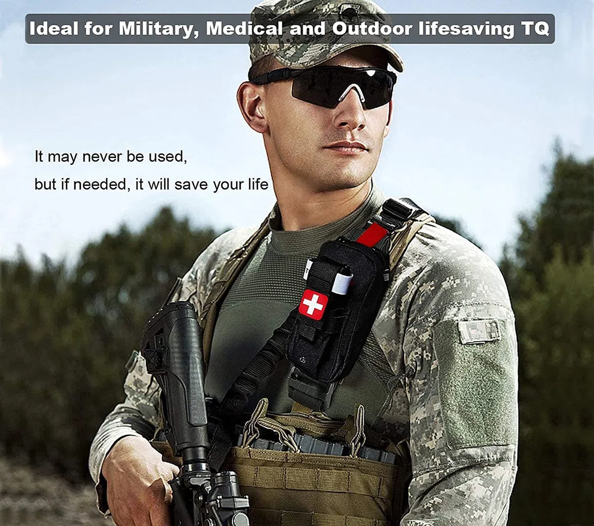 Med Kit Trauma Laccio Emostatico, Kit Pronto Soccorso Emergenza, Kit Medico EMT IFAK Controllo Gravi Emorragie, Campeggio Militare Ed Escursionismo,A