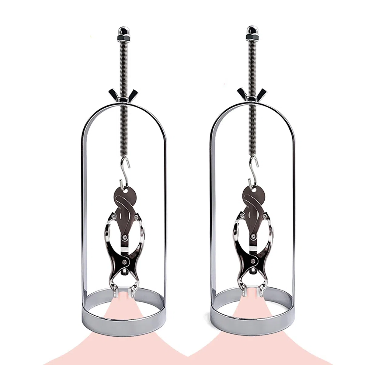 Morsetti Capezzolo Stretching Capezzolo Metallo Regolabile Capezzoli Sesso Estremo Uomini Giocattoli Sesso Per Le Donne Bdsms Giocattoli Duro (silver color)