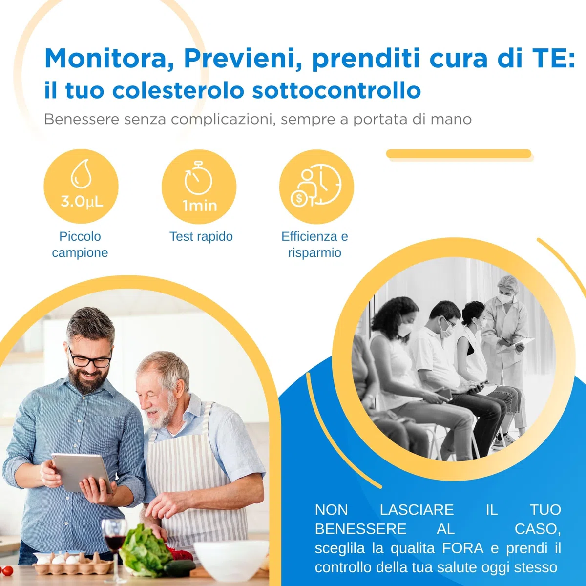 FORA Strisce Reattive per Colesterolo Totale, 10 Pezzi