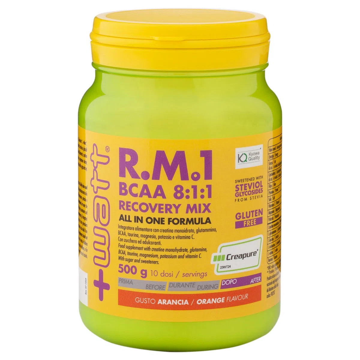 RM1 New Formula (BCAA 8.1.1) - Recovery Mix Post Workout - Formato: 500 g - Gusto Arancia