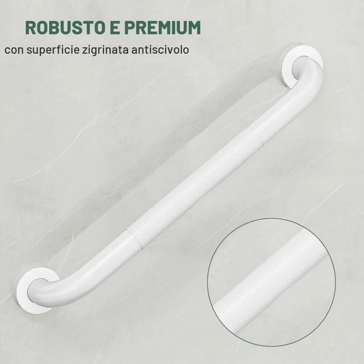 FANHAO 2 Pezzi Maniglione Bagno, 41 cm Maniglione Doccia SUS304 Acciaio Inossidabile, Antiscivolo, barra di sostegno per parete della vasca per Disabili Anziani Gravida Bambini