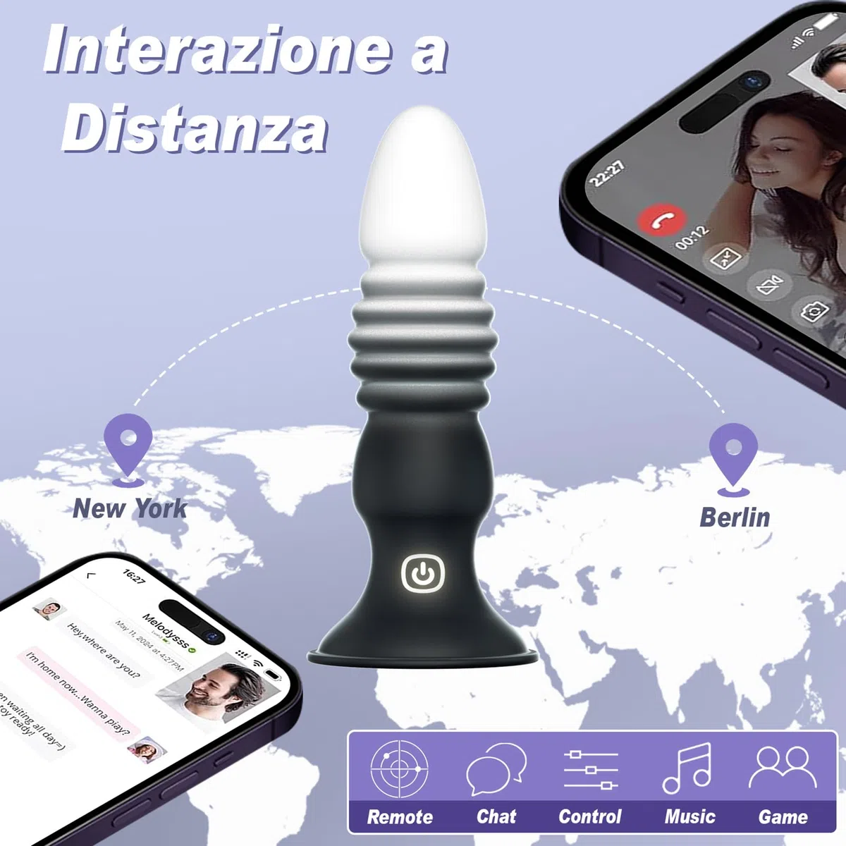 Sex Toys Plug Anale Vibratore per Uomo Donna - Stimolatore Prostata Vibratori Anal Plug Sex Toy 7 Vibrazione 7 Spinta, Massaggiatore Prostatico Sexytoysys per Uomini Coppia Gay con App & Telecomando