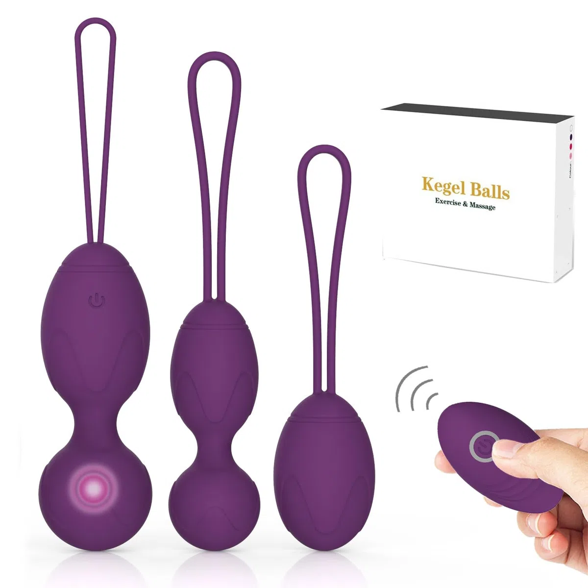 Palline Per il Pavimento Pelvico Set - 2 in 1 Massager Ben Wa per principianti Upgradeed Silicone Wireless Remote Control ricaricabile Pavimento pelvico Esercizio