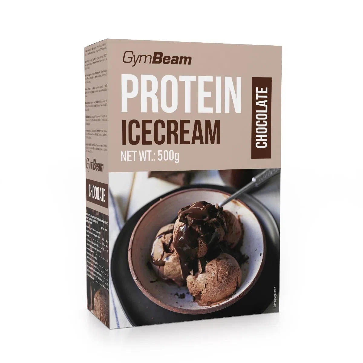 GymBeam Preparato per Gelato Proteico 500 g, Alternativa Sana al Gelato Classico con più del 50% di Proteine, Facile da Preparare, Disponibile in 3 Gusti Deliziosi (chocolate)