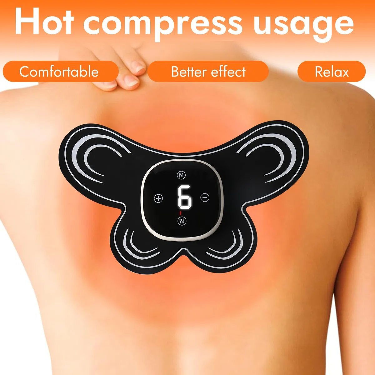Dispositivo TENS Portatile Senza Fili,Elettrostimolatore Antidolorifico,Funzione Calore Per Alleviare il Dolore,Rilassamento Muscolare e Gestione Del Dolore,Ricaricabile 15 Modalità Per il Trattamento