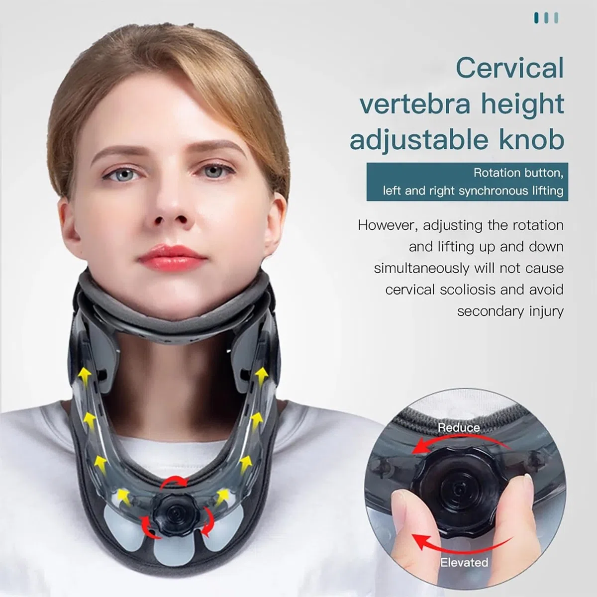 NEWFUN Trazione Cervicale, Dispositivo di Trazione Cervicale, Elimina le Tensioni Cervicali, Stabilizza e Allevia la Pressione Sulla Solonna Cervicale, Aadatto sia per Uomini che per Donne