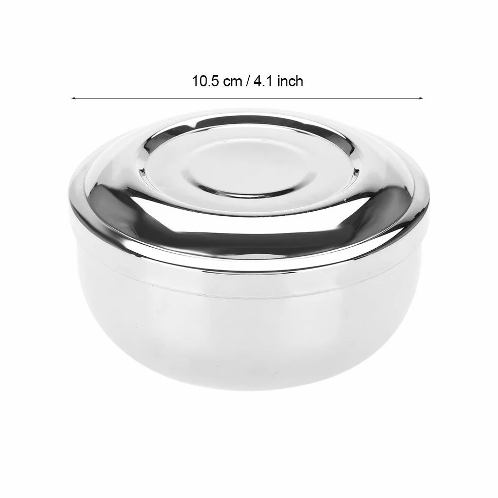 Ciotola per sapone da barba, ciotola shave tazza rasatura ,per sapone da barba a specchio adatto per la famiglia del salone,con copertura(10,5 cm)