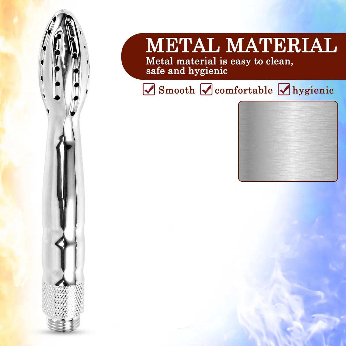 BDSMJOY Doccia clistere in Acciaio inossidabile, clistere per doccia per doccino anale, Plug Anale Sex toys Butt Plug Sexytoysys Donne Uomo (B)