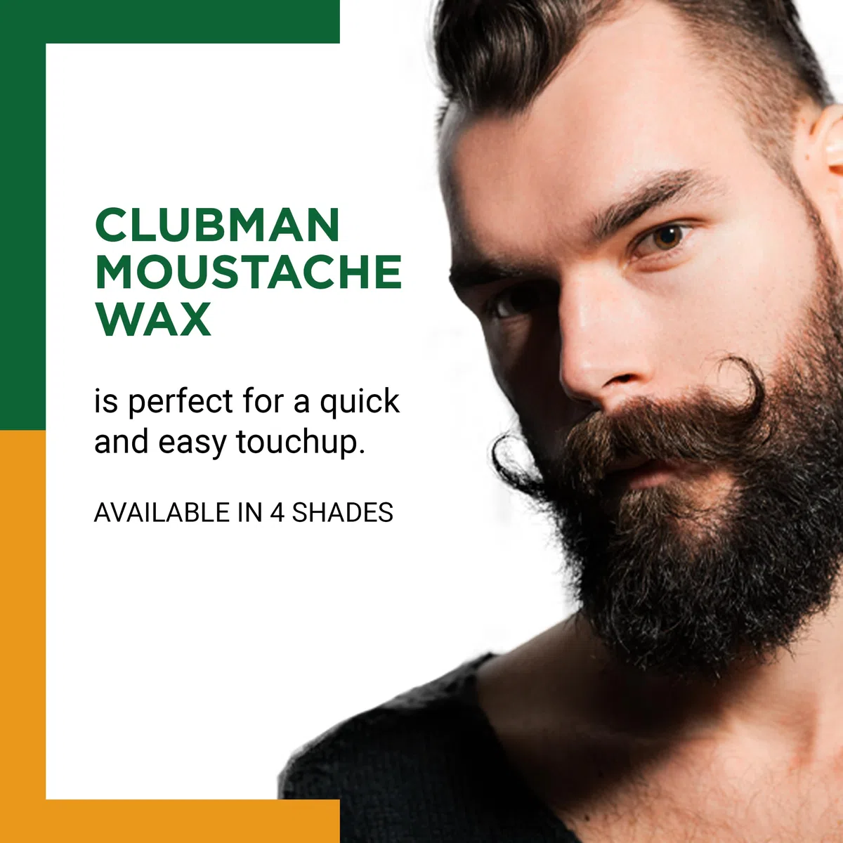 Clubman Pinaud Moustache Wax with Free Brush/Comb Applicator, Chestnut, 0.5-Ounce by Pinaud Clubman