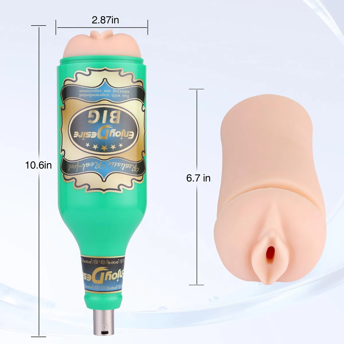 Coppa per masturbazione ingrandita per macchina del sesso - Compatibile con 3 connettori XLR, manicotto ad alta stimolazione per uomo, materiale TPE morbido, facile da pulire e riutilizzabile, piacere