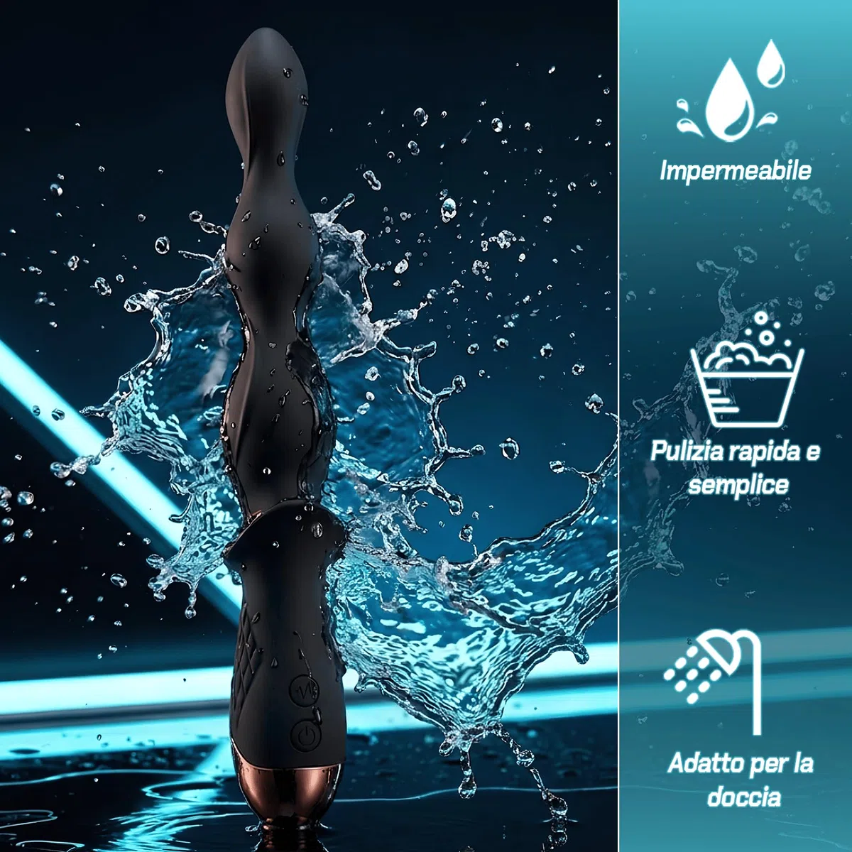 Vibratore Anale Plug Perline Massaggiatore Prostatico Punto G Buttplug