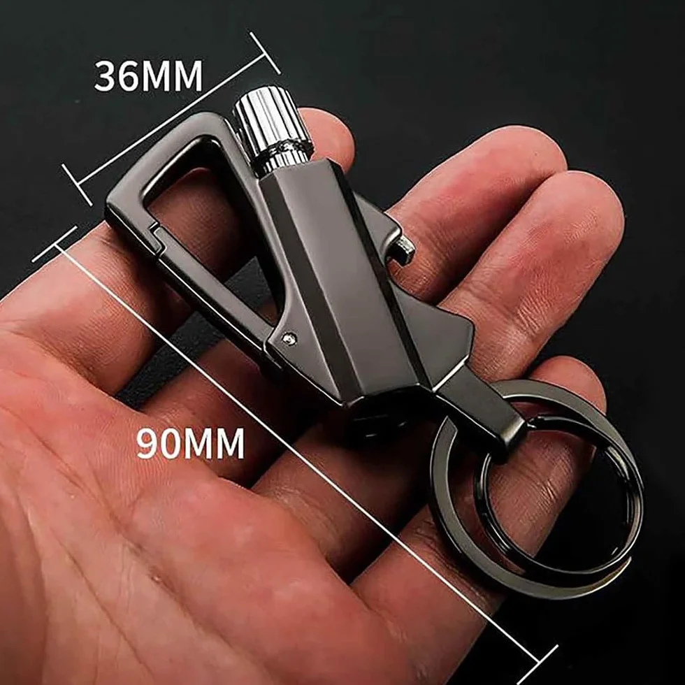 YGCHEN Accendino Eterno 3 in 1, Accendifuoco in Metallo con Apribottiglie, Mini Accendino Multifunzione per Zaino e Chiavi, Ideale per Campeggio, Escursionismo ed Emergenza - Regalo per Uomo Pratico