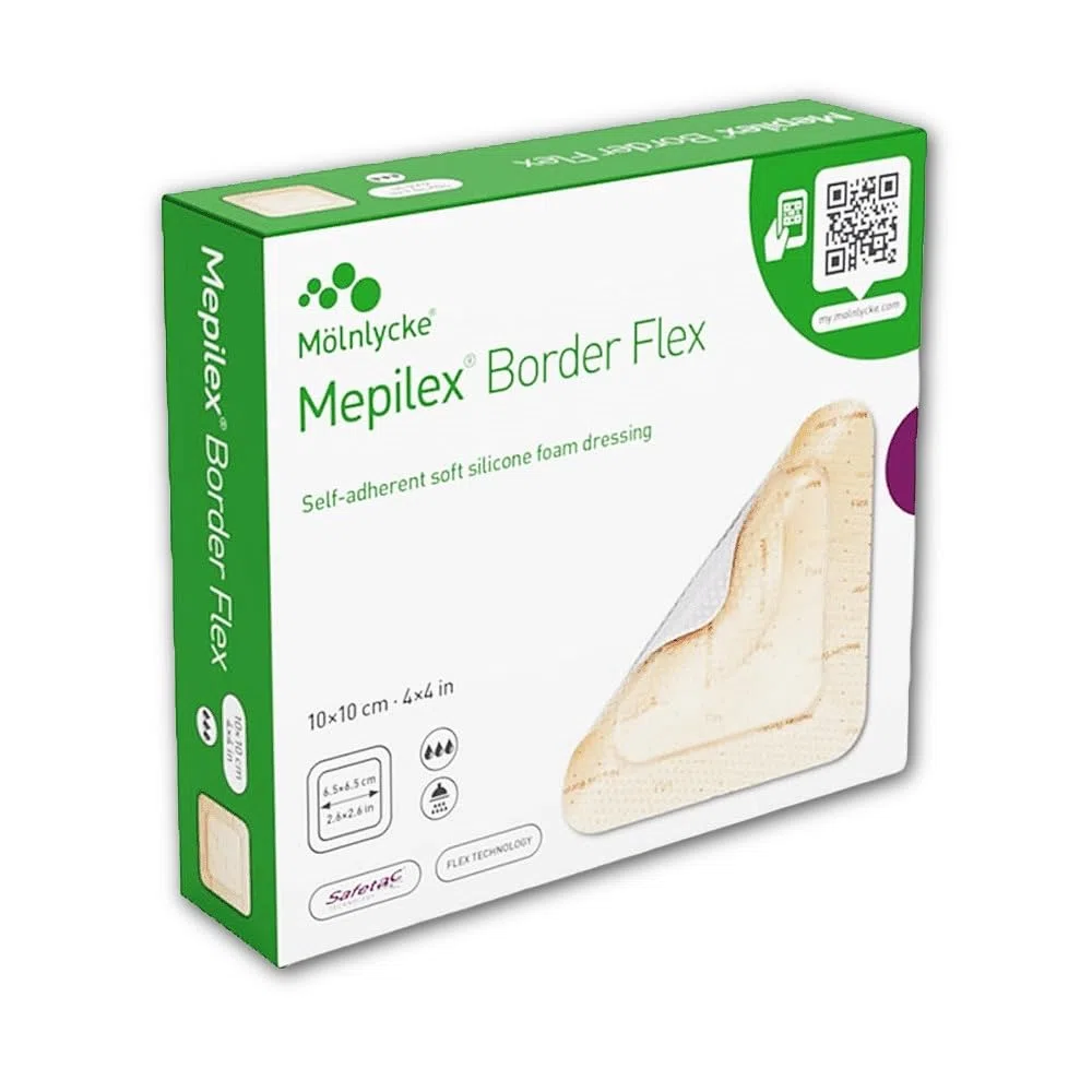 Mepilex Border Flex, 10 x 10 cm, Medicazione “all-in-one” con tecnologia proprietaria Flex 10x10 cm - Conf da 5pz
