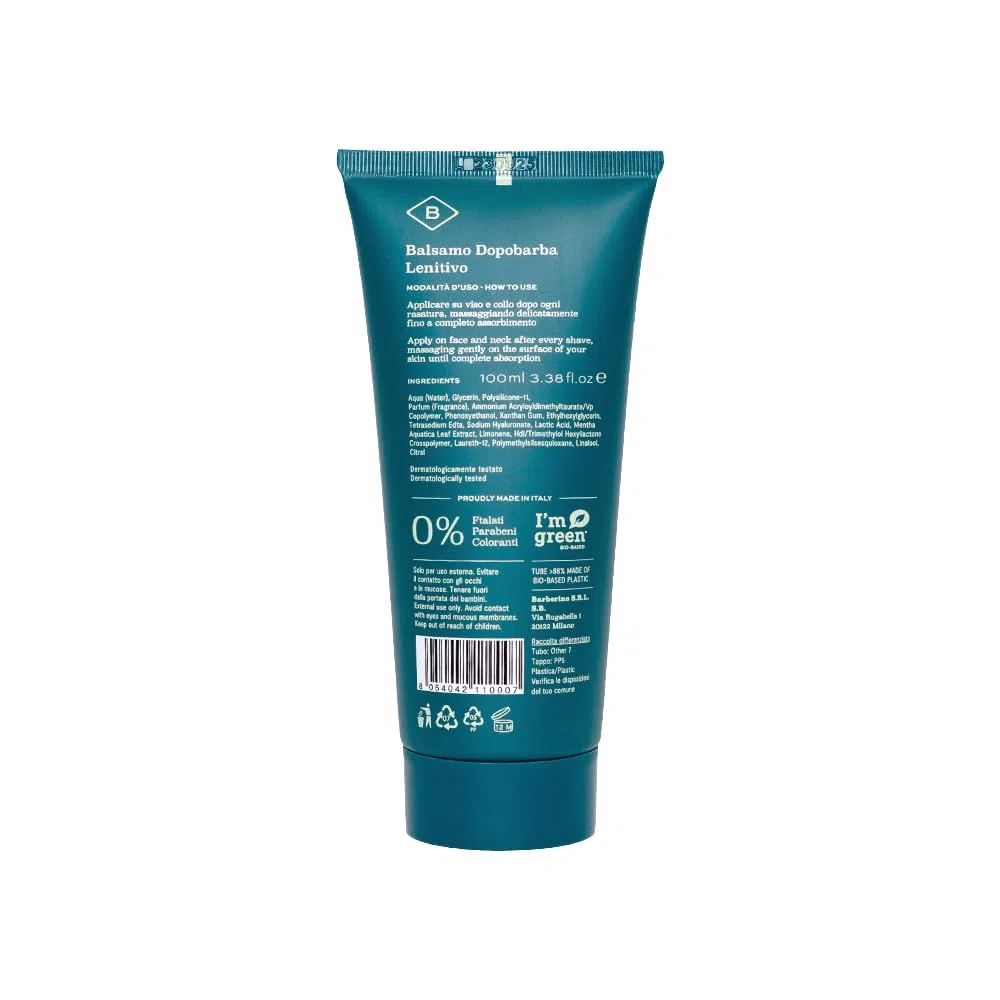 Barberino's Balsamo Dopobarba Lenitivo - Idrata e Calma la Pelle dopo la Rasatura - Formula Rinfrescante per una Sensazione di Comfort - 100ml