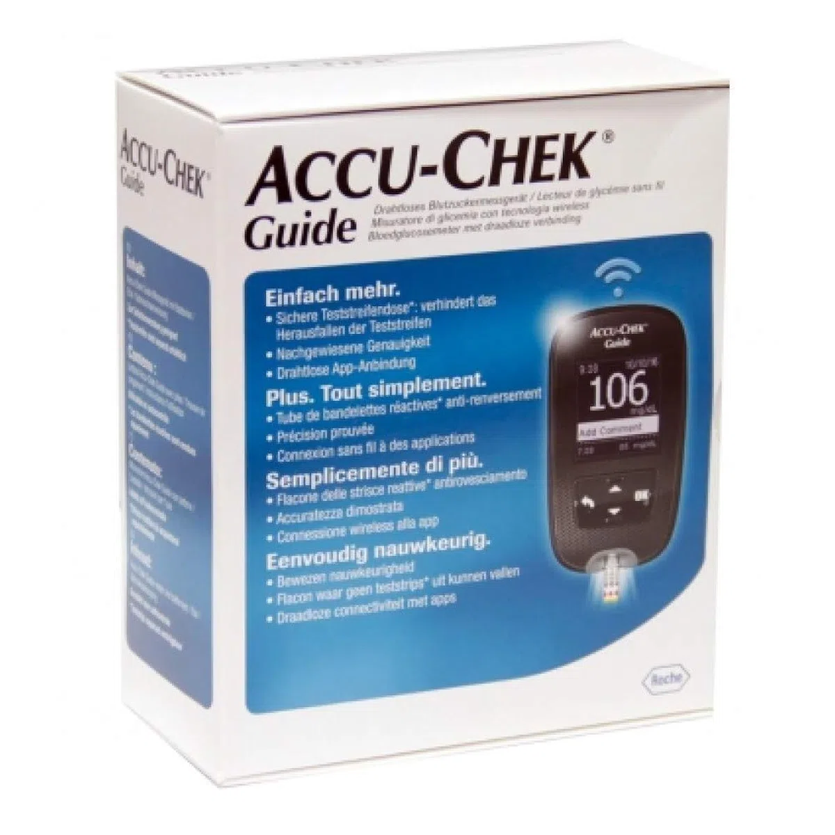 NUOVO ACCU CHEK GUIDE - Kit Glucometro per la Misurazione della Glicemia