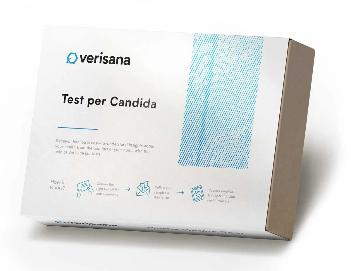 Test per Candida Verisana | Test delle feci + tampone linguale per rilevazione Candida albicans, Candida spec, Geotrichum candidum, muffe | Test per infezioni fungine in feci e cavo orale.