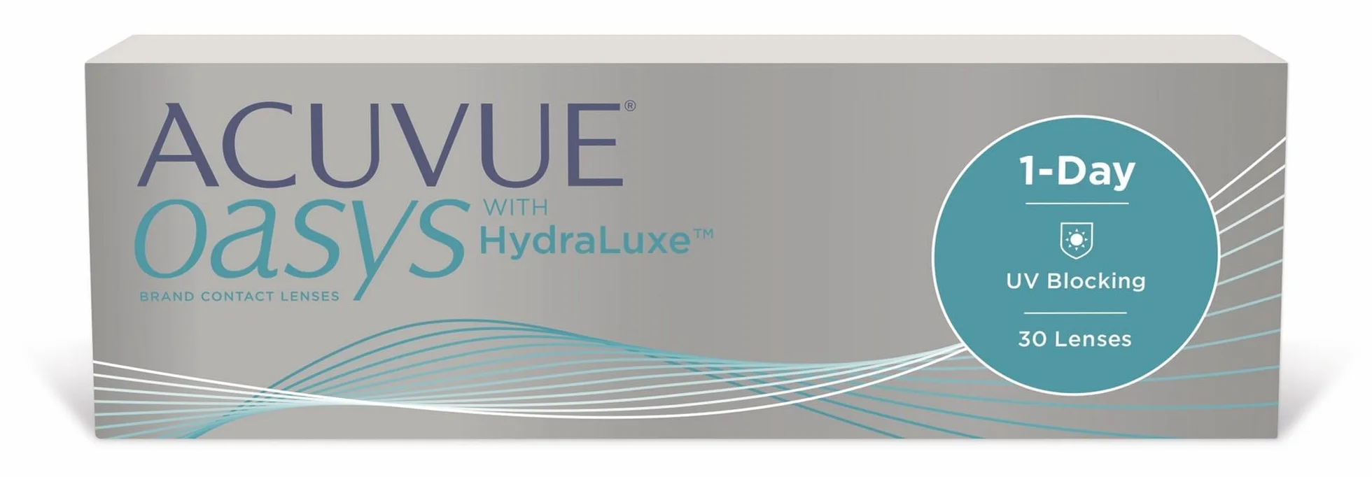 ACUVUE OASYS 1-Day con tecnologia HydraLuxe, Lenti a contatto giornaliere; Visione chiara e nitida e comfort elevato; Protezione UV;-1.00 diottrie; BC 8.5; DIA 14.30; 30 lenti