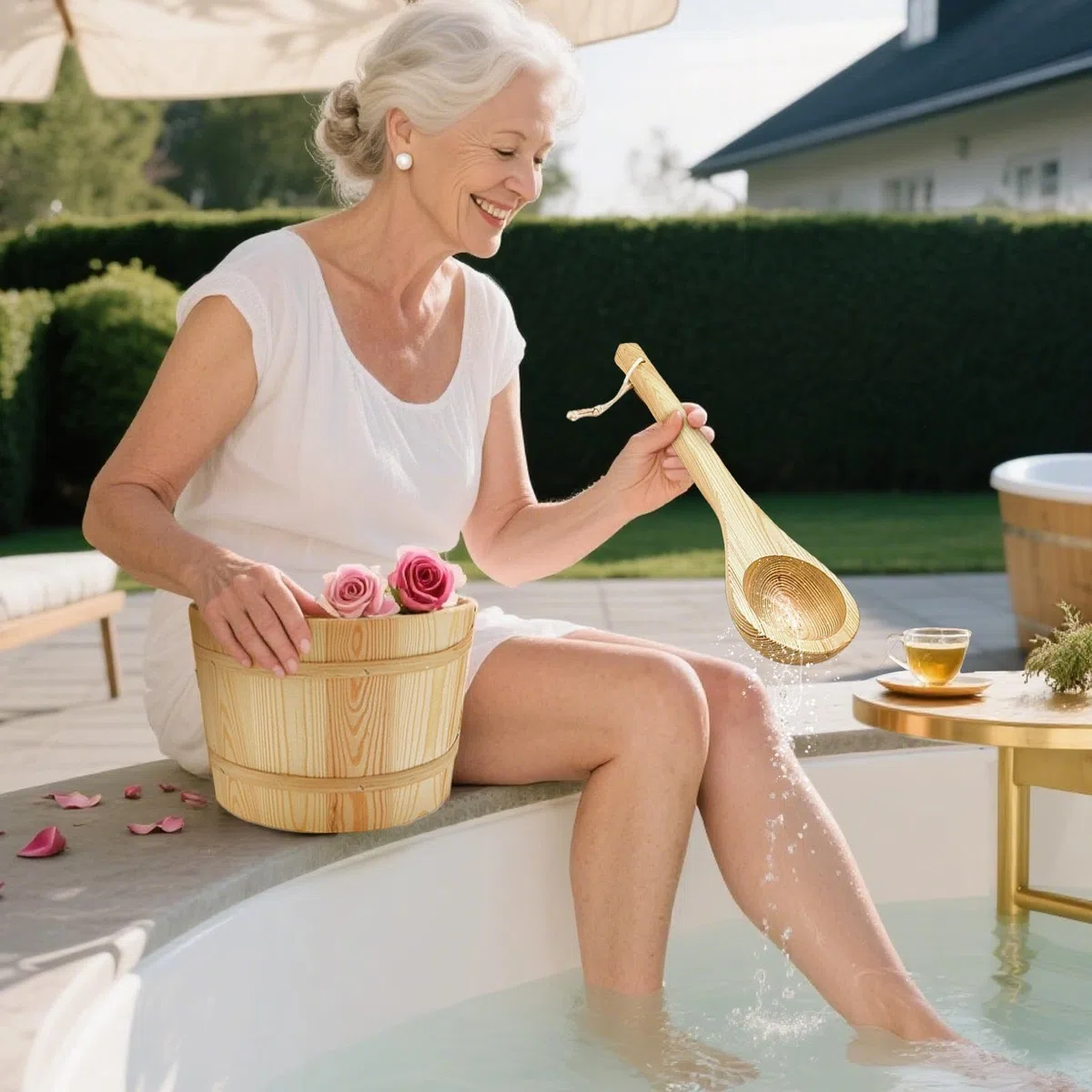 Grande secchio per sauna – contenitore universale per acqua spa, secchio multiuso, manico ergonomico, accessori per bagno turco durevole | per casa, hotel, casa, appartamento, bagno, sauna, bagno, S
