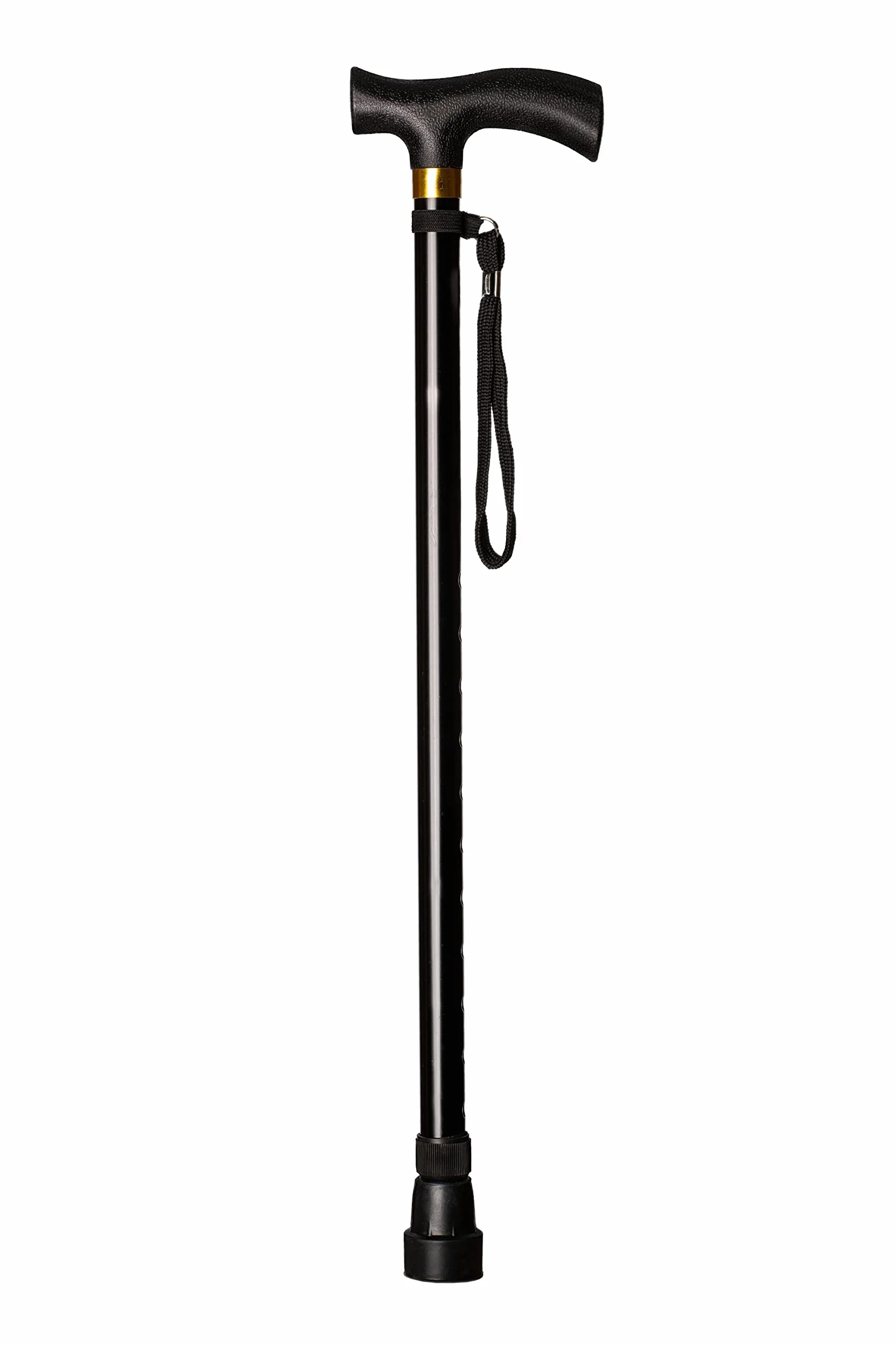Muletilla in alluminio estensibile colore nero, regolabile 74-95 cm, morbido e comodo da maneggiare (653)
