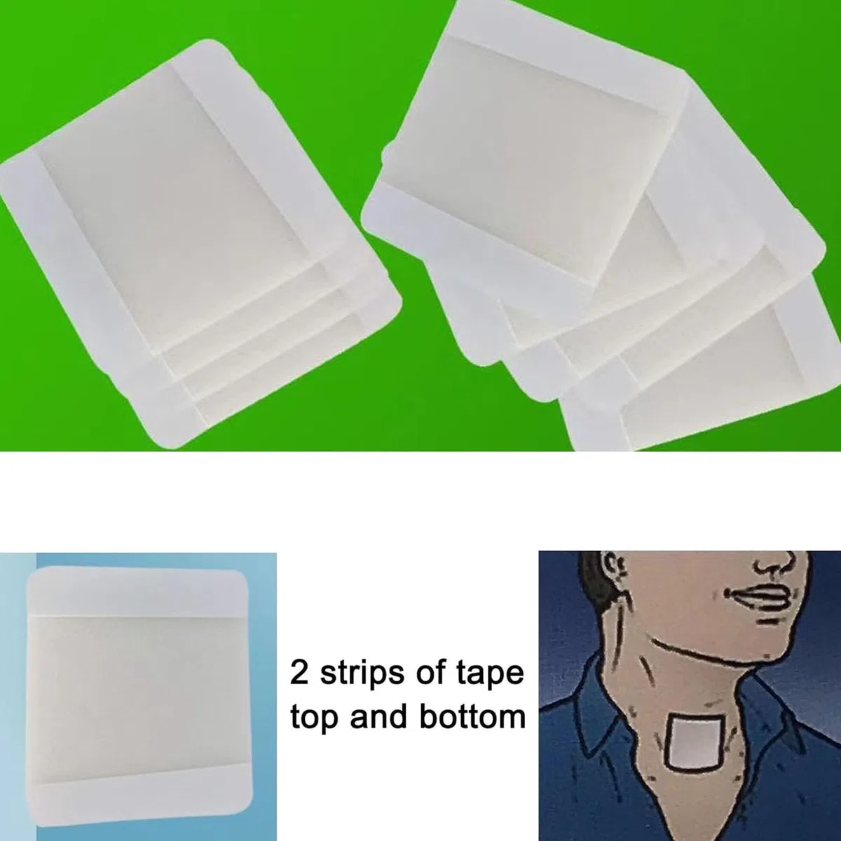 Protezione per Incisioni Trachea per Collo, Collo Stoma Collo di Copertura Trach Scudo A Prova di Polvere Copristoma Adesivi, Tracheostomia, 30/120/270 PCS, Bianco