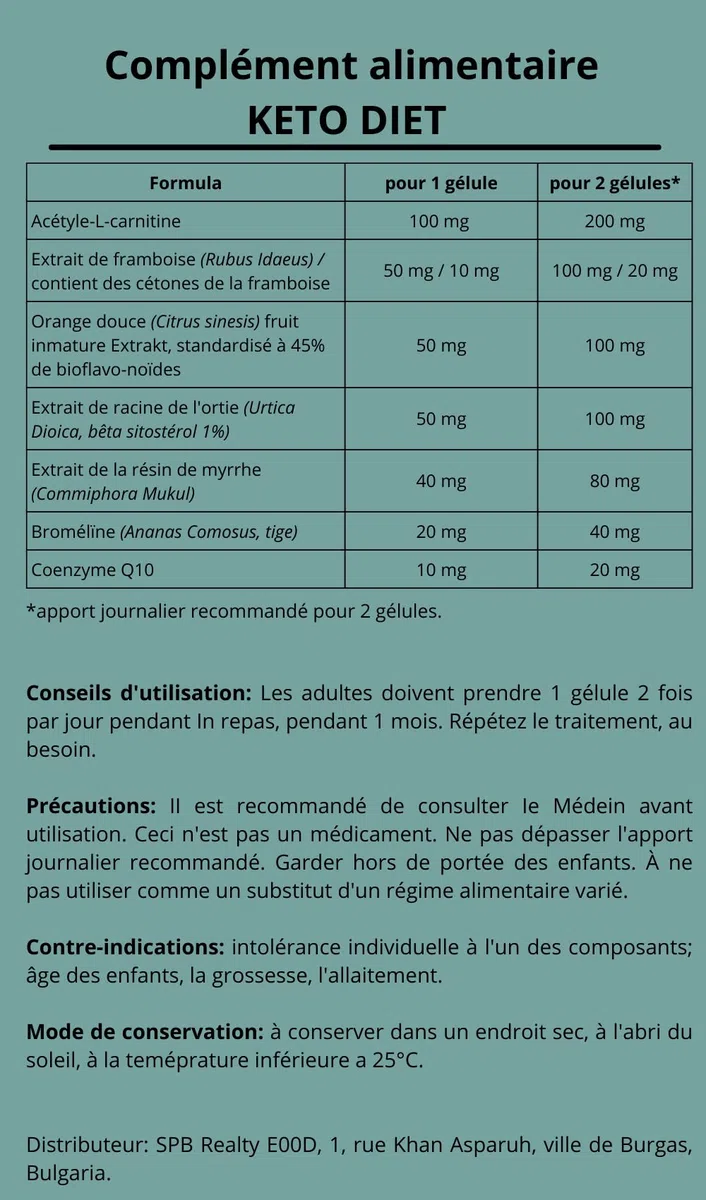 KETO DIET de Idealica - naturalmente veloce con dieta chetogenica con Q10 coenzima. 20 capsule.