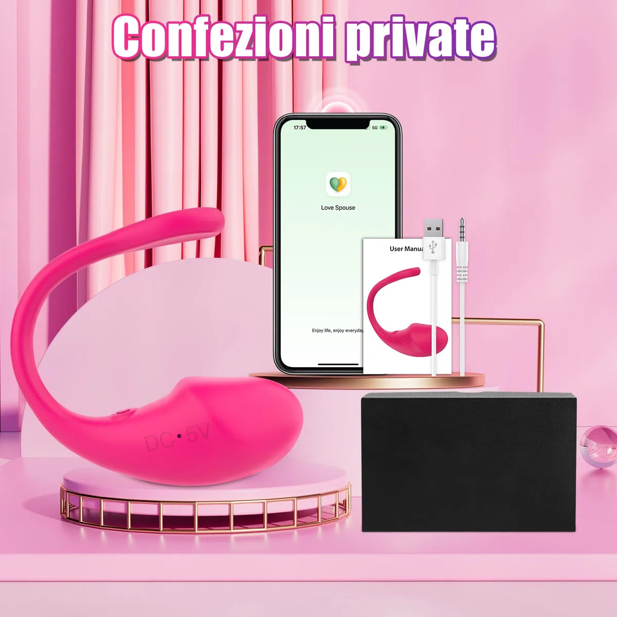 Vibratoreper Donna Vibratore Sex Toys Vagina Massaggiatore Plug Anale Telecomando - Dildo Grandi Sexy Toy Stimolatore Clitoride Femminile per Donna Uomo Coppia Professionale Silicone Vibratori Piccolo