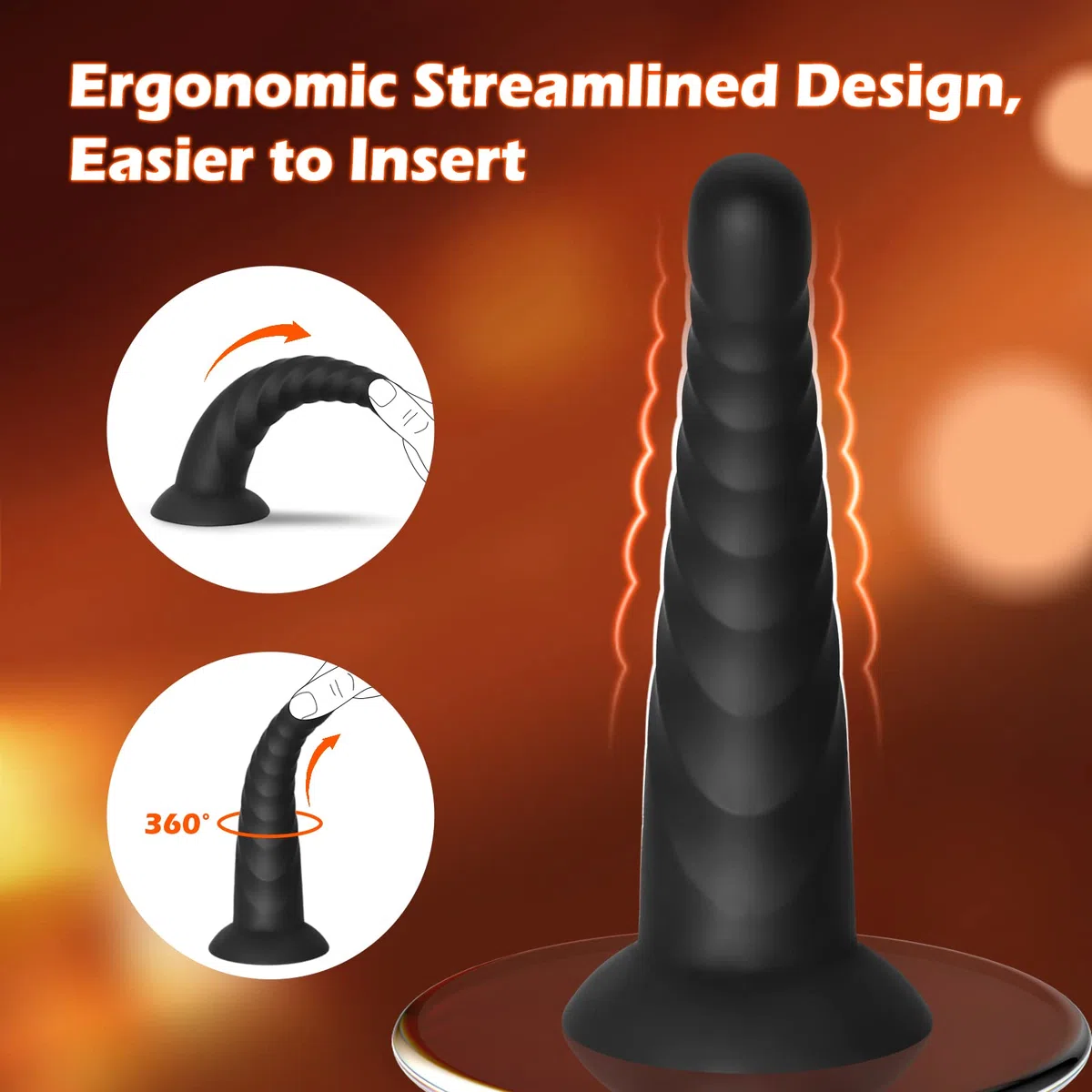 3PCS Plug Anale Sexytoysys Donna Kit Sex Toys, Plug Anale-dilatatore Donna e Uomo, Dildo Anale Butt Plug aus Silikon (Schwarz)