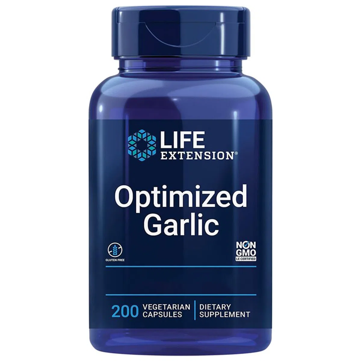 Life Extension, Optimized Garlic (Estratto di Aglio), 200 Capsule vegane, Testato in Laboratorio, Vegetariano, Senza Glutine, Senza Soia, Non OGM