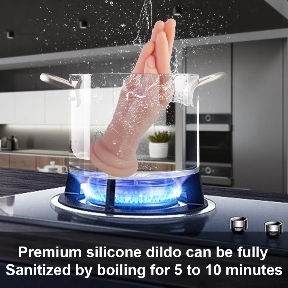 Realistico a Mano 24,5 cm Dildo Fisting in Silicone Liquido con Potente Ventosa Dildo Fist Grasso Mostro per Stimolazione Vaginale e Anale Giocattolo Sessuale per Piacere Femminile