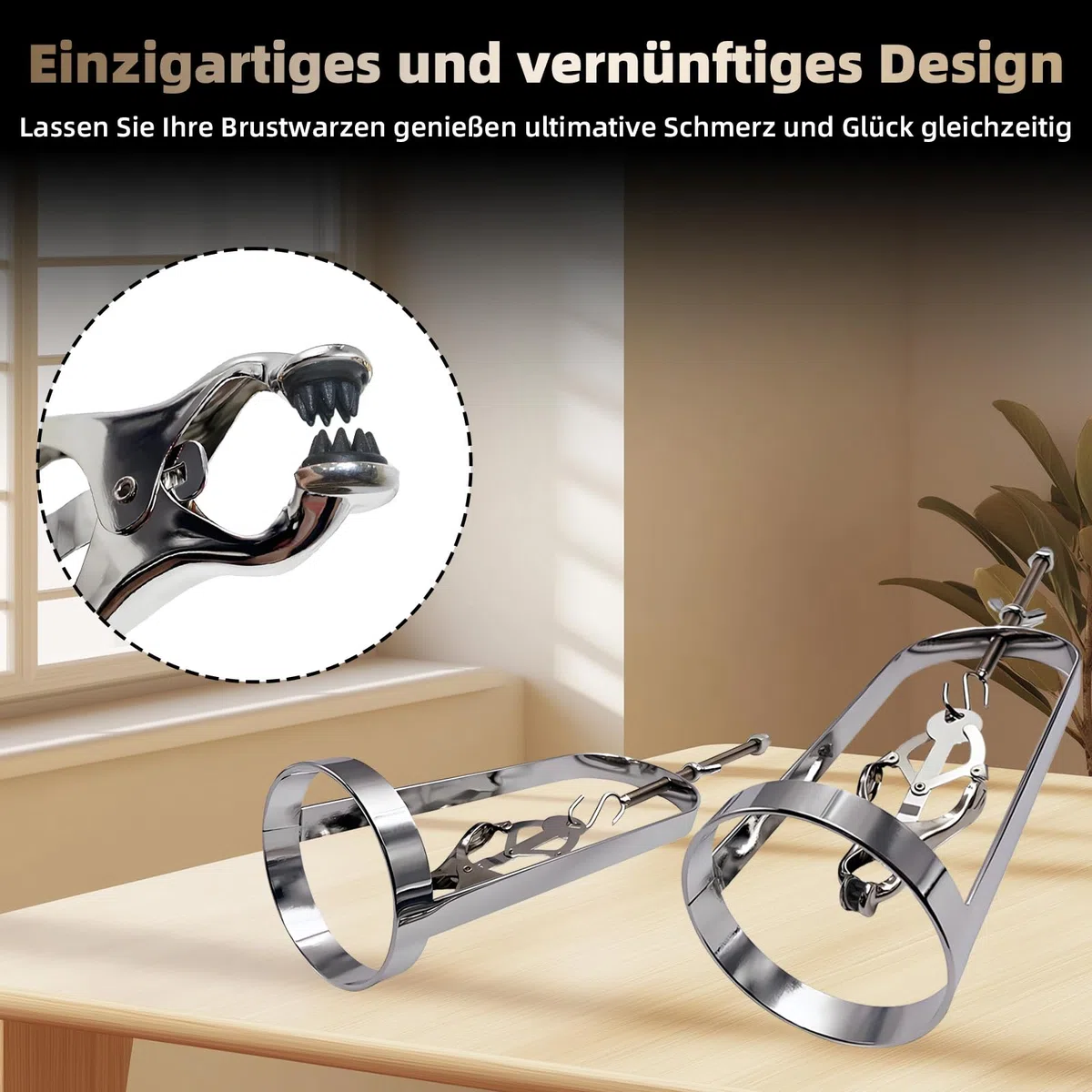 Morsetti Capezzolo Stretching Capezzolo Metallo Regolabile Capezzoli Sesso Estremo Uomini Giocattoli Sesso Per Le Donne Bdsms Giocattoli Duro (silver color)