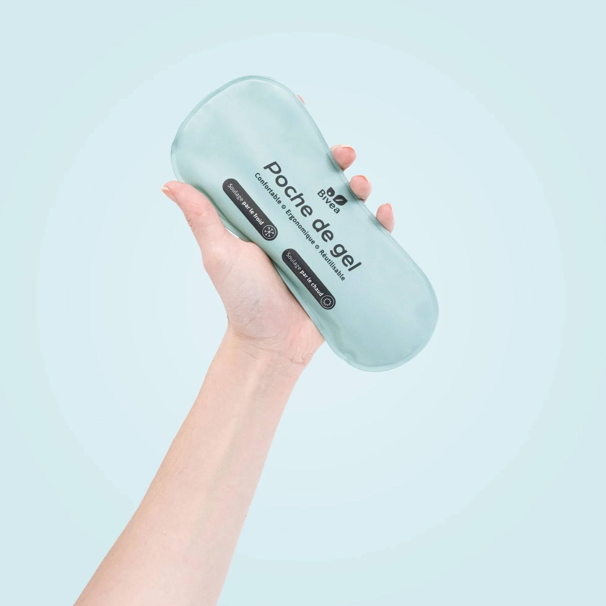 Bivea - Set di 3 cuscinetti ergonomici in gel per bagno derivato - Benessere attraverso il freddo - Crioterapia perineale - Benefici del freddo sul perineo - Formato piccolo per il giorno, 3 unità