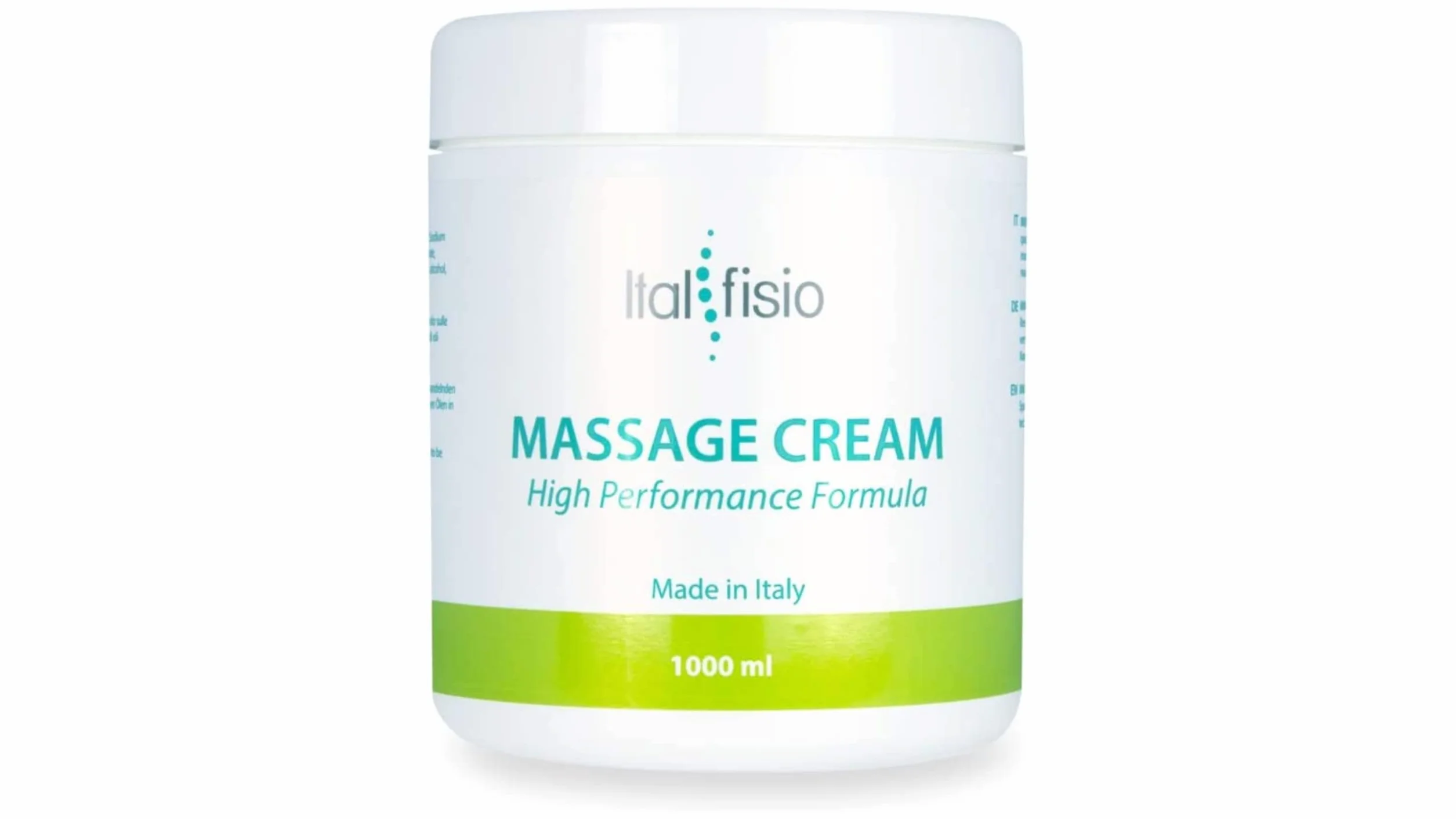 ITALFISIO Crema Corpo per Massaggio - Idratante Crema Professionale per Fisioterapia, Uso Sportivo ed Estetico - Lenisce e Ammorbidisce la Pelle - Ideale per Pelli Delicate - 1000ml