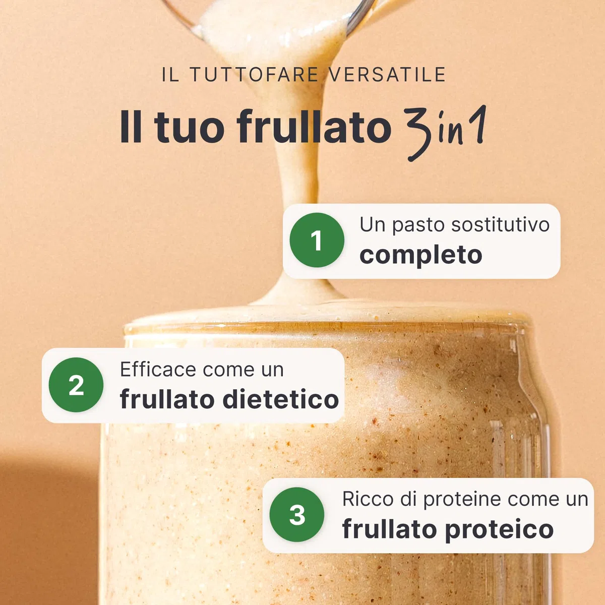 SHEKO - Frullato sostitutivo del pasto vegano - 14 frullati per barattolo - Alto contenuto proteico - Gusto naturale - Frullato dimagrante - Dieta (700 g), Pure)