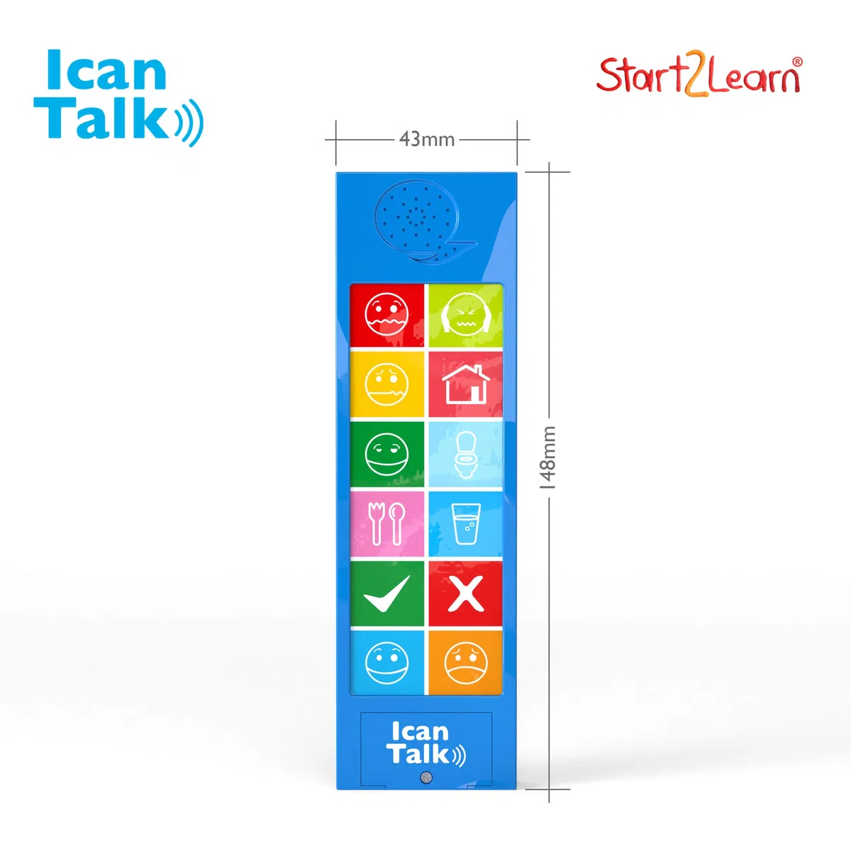 Start2learn Dispositivo sonoro di comunicazione portatile iCan Talk UK per esigenze speciali