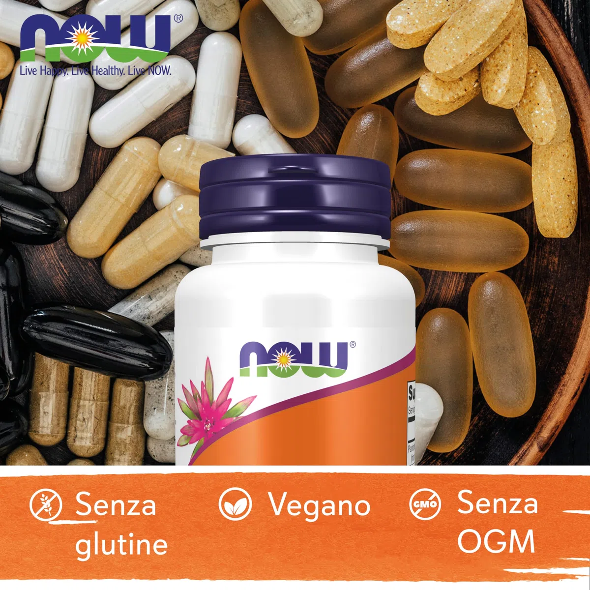 Now Foods, Pantothenic Acid (Acido Pantotenico), 500 mg, 100 Capsule vegan, Testato in Laboratorio, Vitamina B5, Dose Elevata, Senza Glutine, Senza Soia, Vegetariano