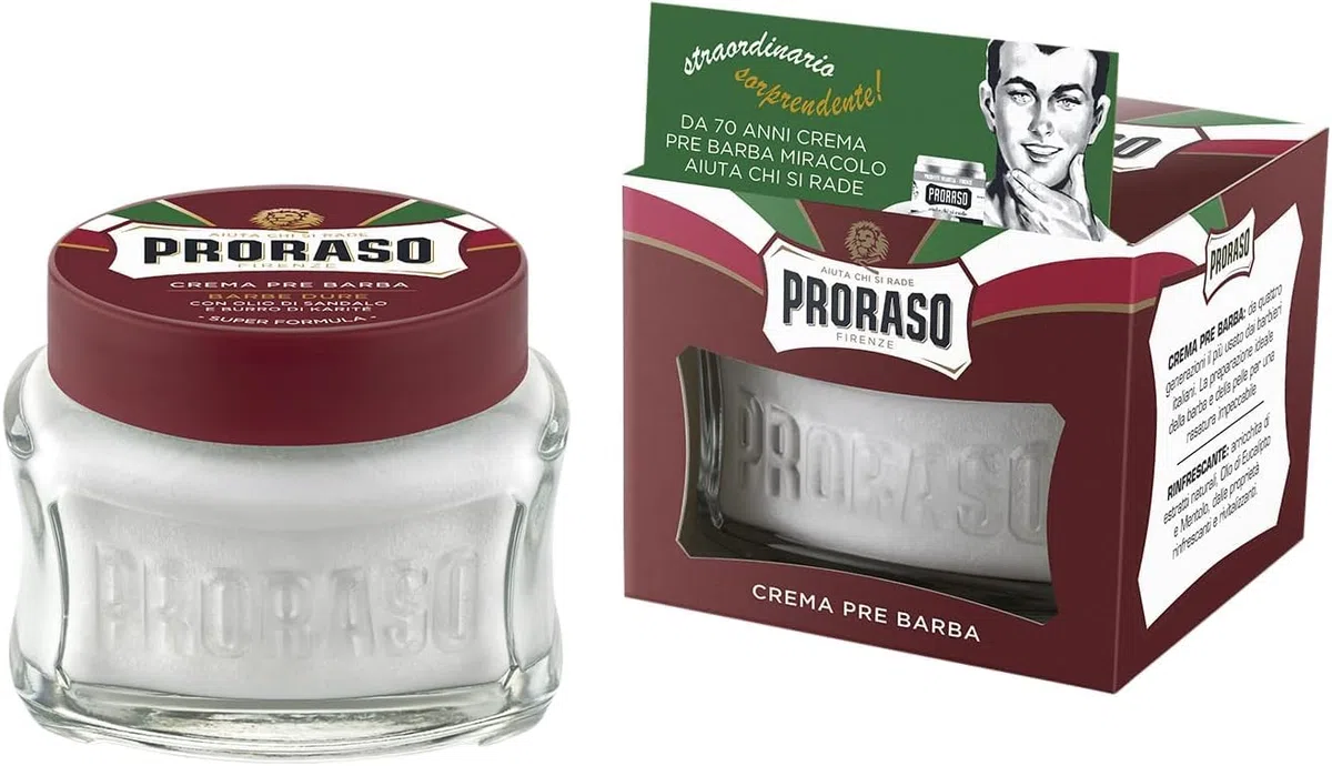 Proraso Set Vintage Selection Barbe Dure, Set regalo uomo con Crema Pre Barba 100 ml, Sapone Barba 150 ml e Balsamo Dopobarba 100 ml, Cofanetto regalo uomo rasatura, Set regalo natale Made in Italy