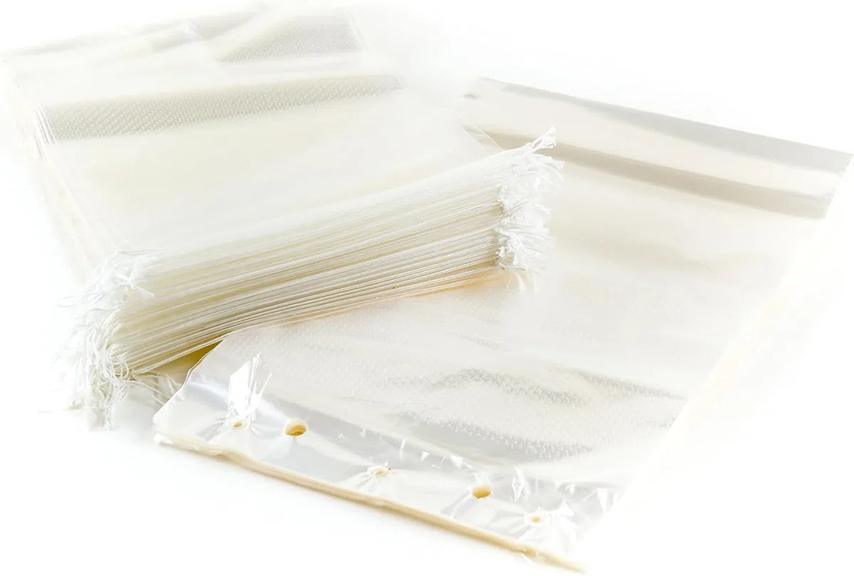 200 Buste Microforate Sacchetti Trasparenti Plastica Forati idonee al contatto diretto con gli alimenti varie misure (35X50)