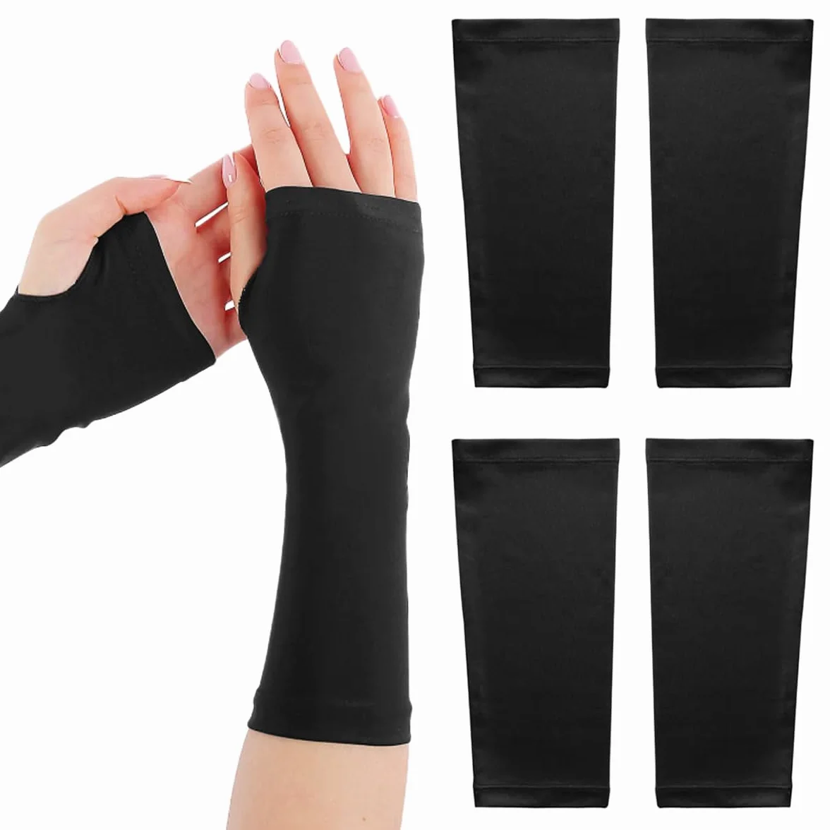 Jinsion 4 Pezzi Protezione per Gesso Braccio, Manicotto per Proteziona | Elastico Cover per Braccio Cast Sleeve Protective, Fascia Braccia Copri in Tessuto Traspirante, per Protezione per le Braccio