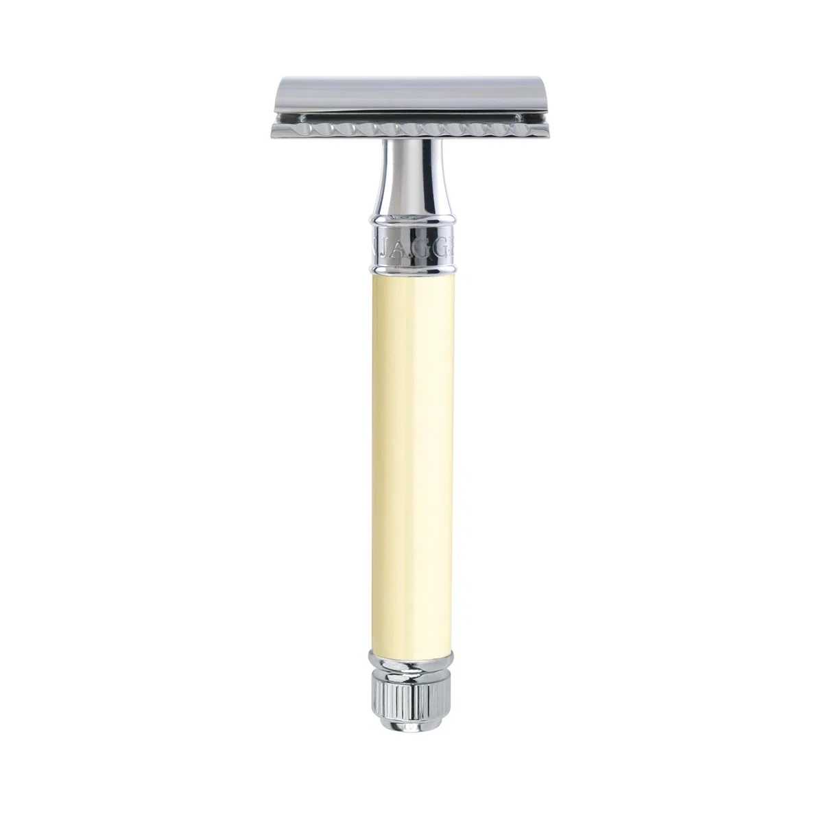 Edwin Jagger DE87BLAMZ Classico rasoio di sicurezza manuale a doppio filo, ecologico e riutilizzabile per uomo e donna, per crema da barba o sapone, adatto a tutte le lame di rasoio DE (avorio)