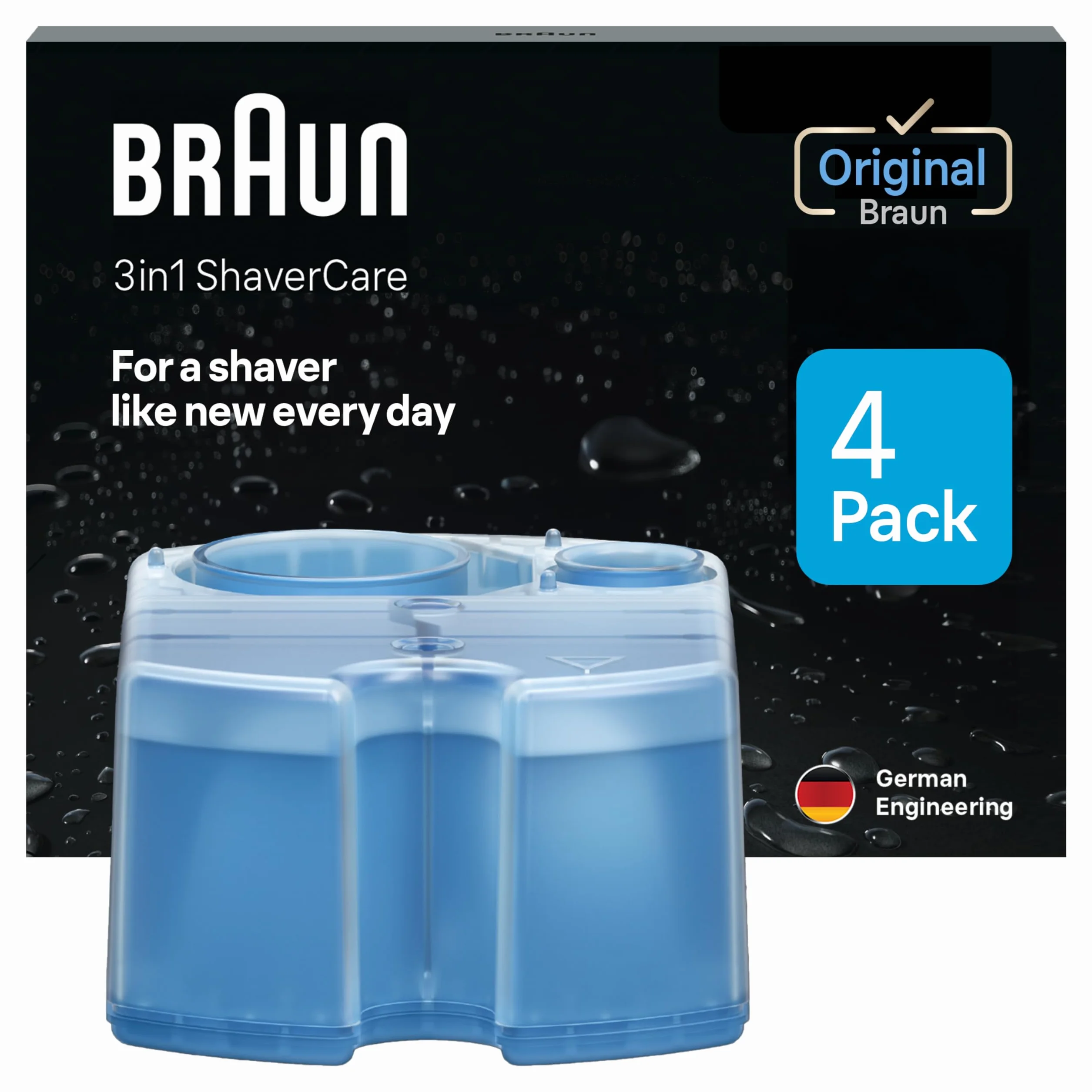 Braun Clean & Renew cartucce Refill CCR, 4 Conte (Packaging possono variare)