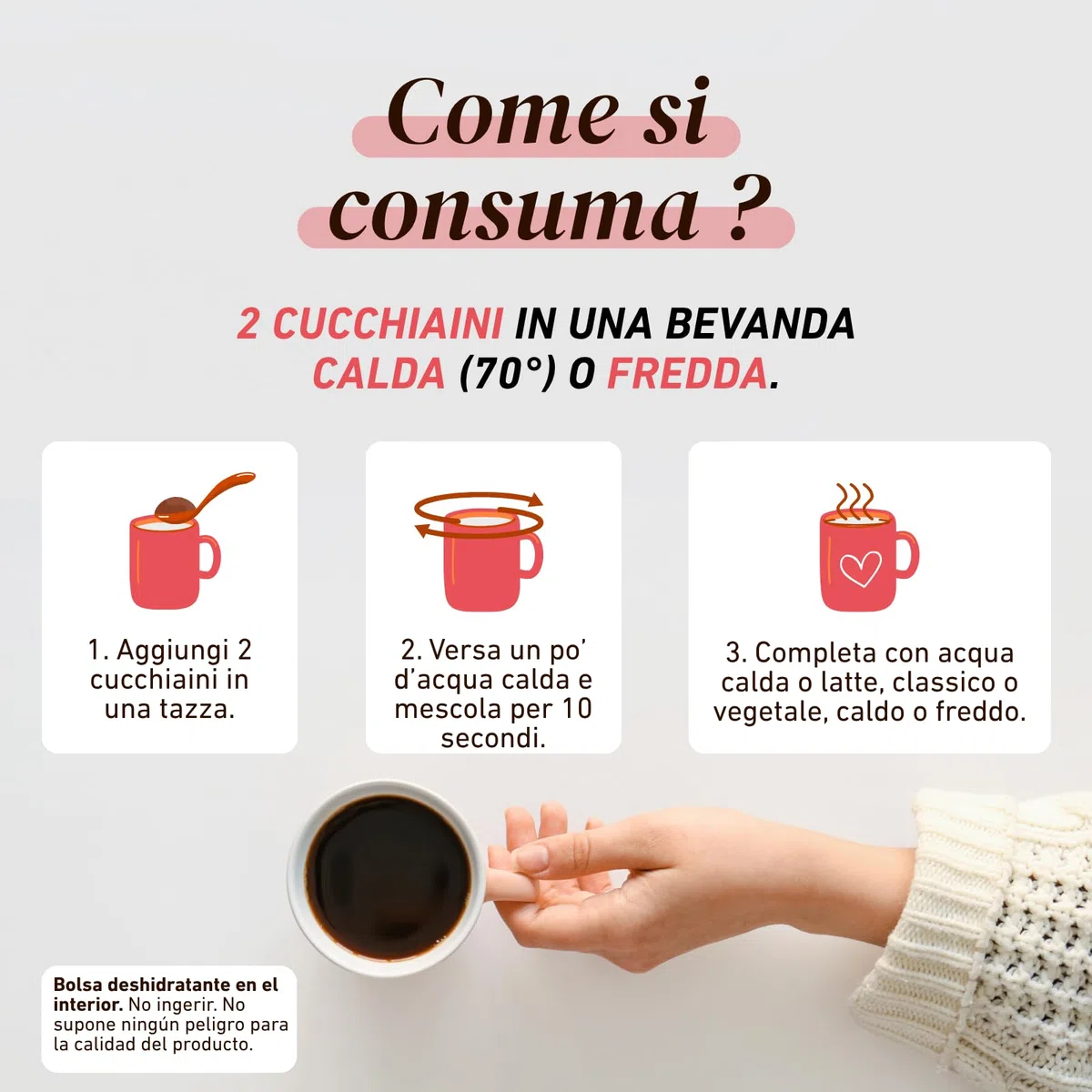 French Mush BOOST - Caffè Bio con Funghi | Caffè, Cicoria, Lion’s Mane, Chaga, Maitake & Pleurotus | Bevanda Vegetale - Senza Zuccheri Aggiunti - Prodotto in Francia - 20 Dosi