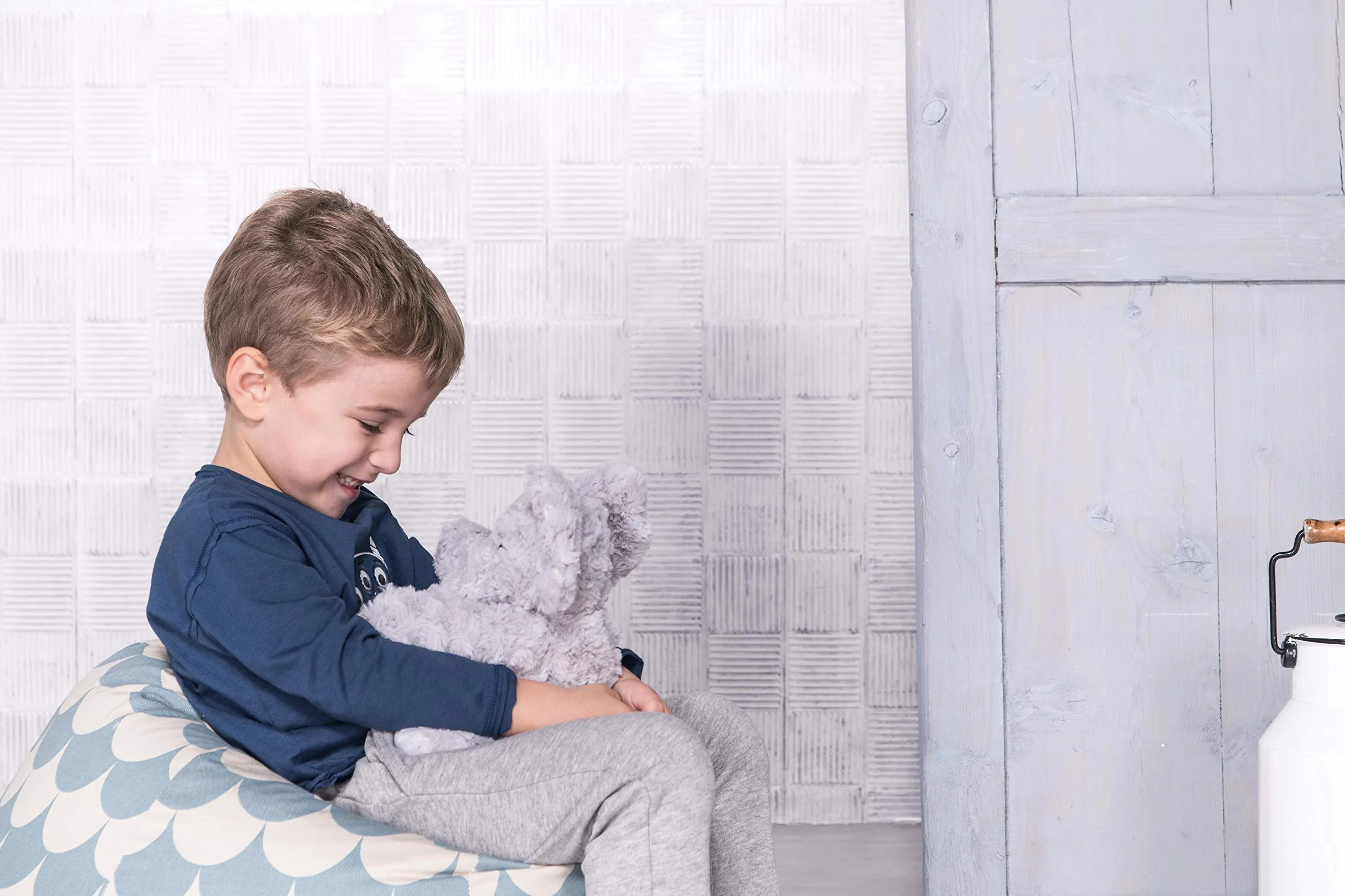 Peluche Riscaldabile al Microonde (23 cm) - Morbido e Caldo, Ideale per Alleviare le Coliche nei Neonati - Elefante di Peluche da Abbracciare e Dormire - Sacchetto di Semi Estraibile