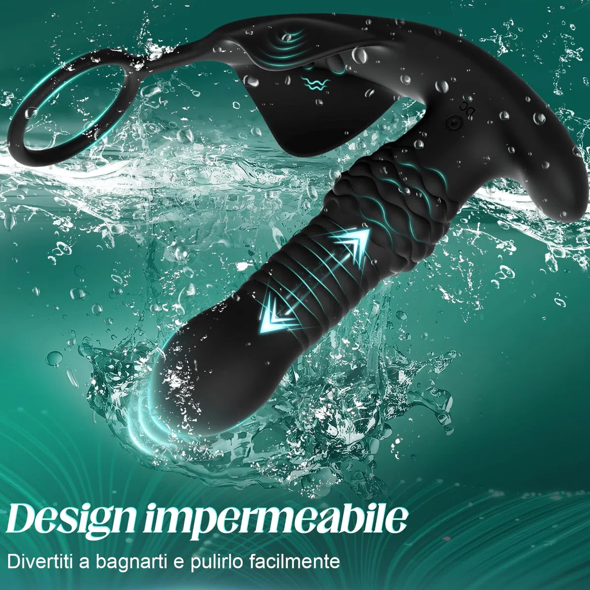 Vibratori Anali per Uomo Stimolatore Prostata Uomini Massaggio Prostata con 9 Modalità di Spinta e Vibrazione Anello per Pene Anal Plug Sex Toys Uomo Anale Vibratore Dildo Anale Controllo APP